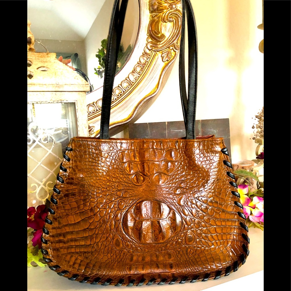 Bettina Duncan RARE vintage hornback Alligator bag
